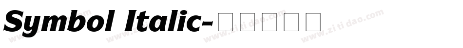Symbol Italic字体转换